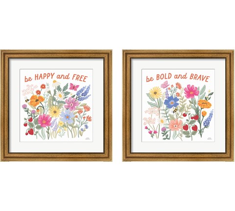 Wild Meadow 2 Piece Framed Art Print Set by Laura Marshall