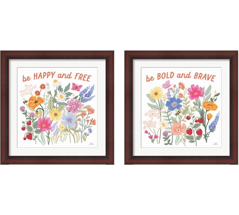 Wild Meadow 2 Piece Framed Art Print Set by Laura Marshall