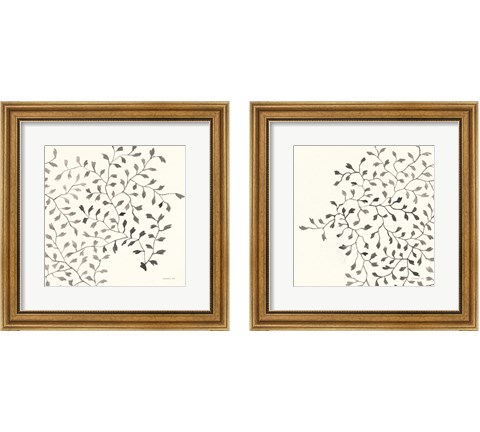 Ink Leaf 2 Piece Framed Art Print Set by Danhui Nai