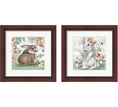 Farmhouse Bunny 2 Piece Framed Art Print Set by Tre Sorelle Studios