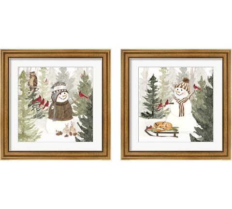 Christmas in the Woods 2 Piece Framed Art Print Set by Tara Reed