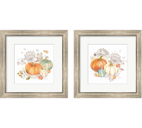 Pumpkin Season 2 Piece Framed Art Print Set by Cynthia Coulter