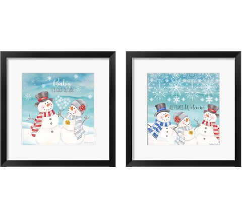 Snow Lace 2 Piece Framed Art Print Set by Cynthia Coulter