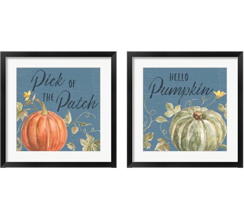 Happy Harvest Blue 2 Piece Framed Art Print Set by Silvia Vassileva