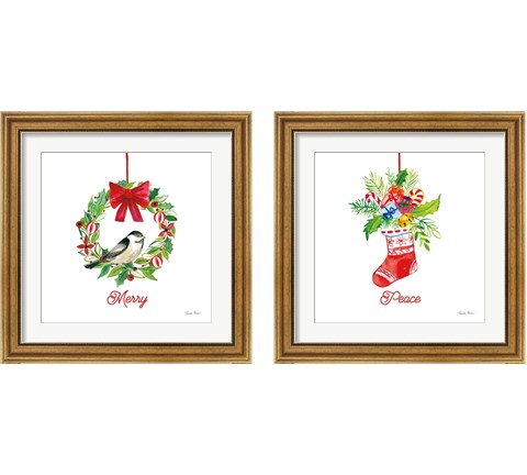 Holiday 2 Piece Framed Art Print Set by Farida Zaman