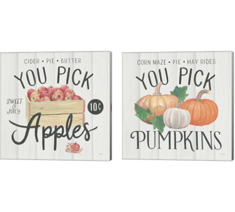 Fall at the Farm 2 Piece Canvas Print Set by James Wiens