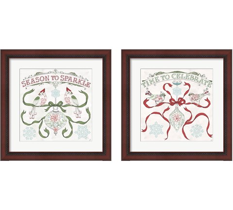 Christmas Season 2 Piece Framed Art Print Set by Daphne Brissonnet