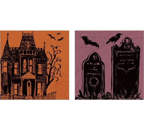 Haunted  2 Piece Art Print Set by Anne Tavoletti