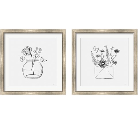 Among Wildflowers 2 Piece Framed Art Print Set by Leah York