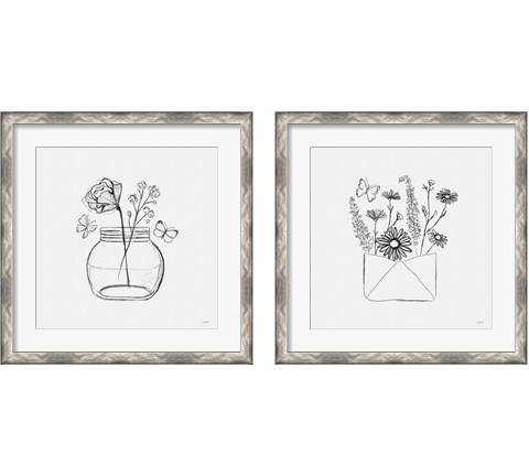 Among Wildflowers 2 Piece Framed Art Print Set by Leah York