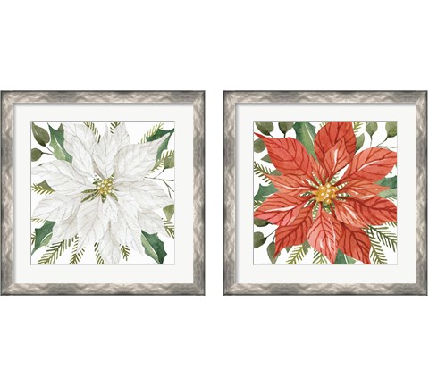 Poinsettia 2 Piece Framed Art Print Set by Cindy Jacobs