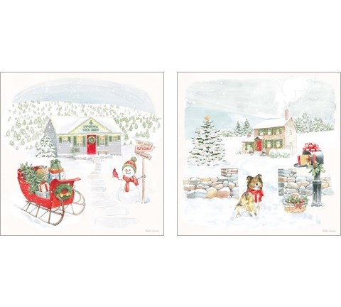 Home For The Holidays 2 Piece Art Print Set by Beth Grove