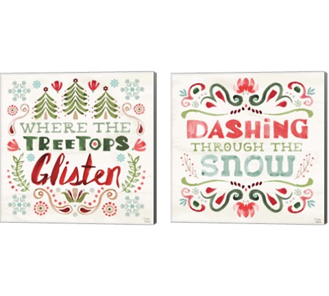 Festive Season 2 Piece Canvas Print Set by Dina June