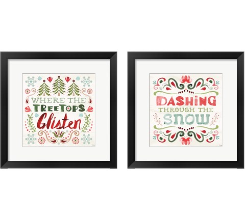 Festive Season 2 Piece Framed Art Print Set by Dina June