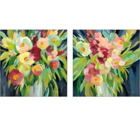 Spring Flowers in a Vase 2 Piece Art Print Set by Silvia Vassileva