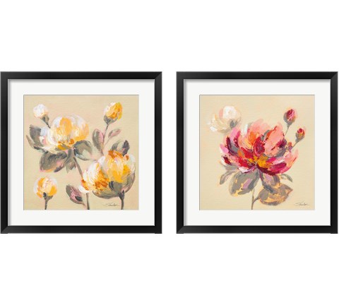 Blooming Peony 2 Piece Framed Art Print Set by Silvia Vassileva