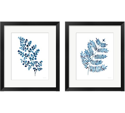 Blue Fern 2 Piece Framed Art Print Set by Mercedes Lopez Charro