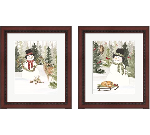 Christmas in the Woods 2 Piece Framed Art Print Set by Tara Reed