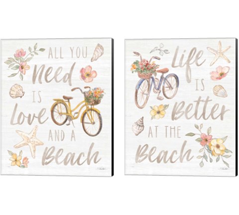 Coastal Cottage 2 Piece Canvas Print Set by Silvia Vassileva