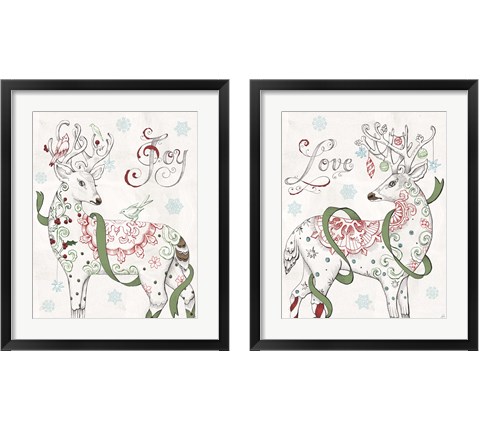 Christmas Season 2 Piece Framed Art Print Set by Daphne Brissonnet