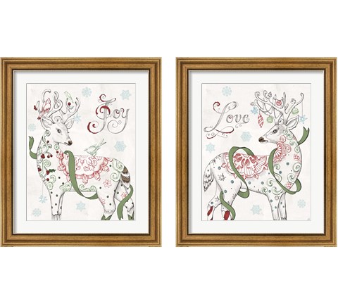 Christmas Season 2 Piece Framed Art Print Set by Daphne Brissonnet