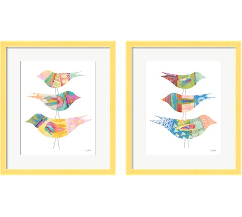 Spring Birds 2 Piece Framed Art Print Set by Courtney Prahl