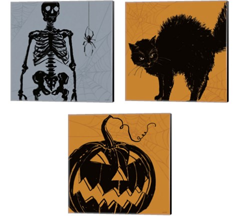 Haunted  3 Piece Canvas Print Set by Anne Tavoletti