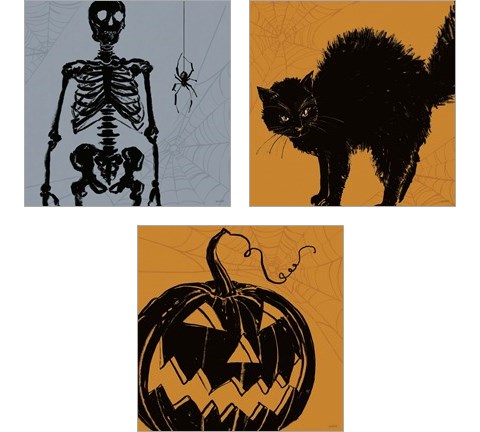 Haunted  3 Piece Art Print Set by Anne Tavoletti