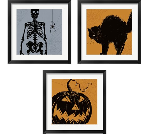 Haunted  3 Piece Framed Art Print Set by Anne Tavoletti