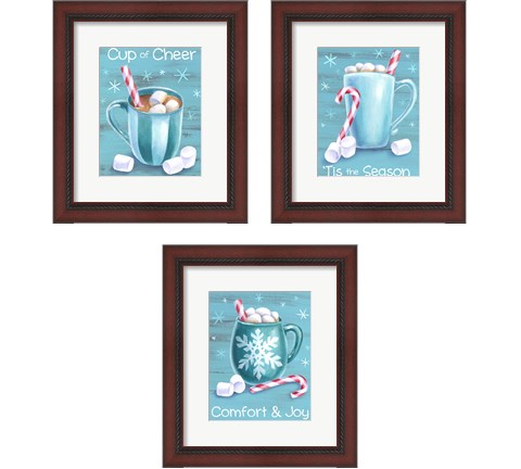 Peppermint Cocoa 3 Piece Framed Art Print Set by Kelsey Wilson