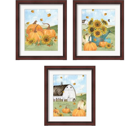 Fall Sunshine 3 Piece Framed Art Print Set by Tara Reed