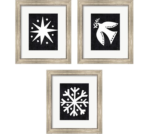 Christmas Whimsy 3 Piece Framed Art Print Set by Michael Mullan