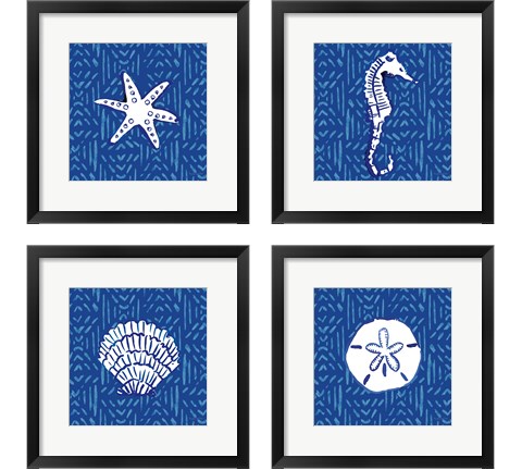 Salty Waves 4 Piece Framed Art Print Set by Mercedes Lopez Charro