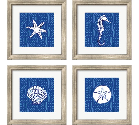 Salty Waves 4 Piece Framed Art Print Set by Mercedes Lopez Charro