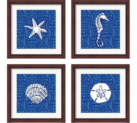 Salty Waves 4 Piece Framed Art Print Set by Mercedes Lopez Charro