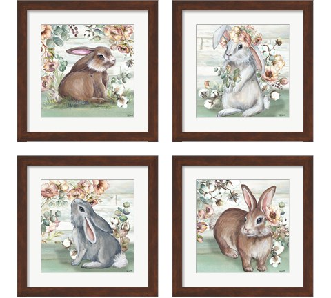 Farmhouse Bunny 4 Piece Framed Art Print Set by Tre Sorelle Studios