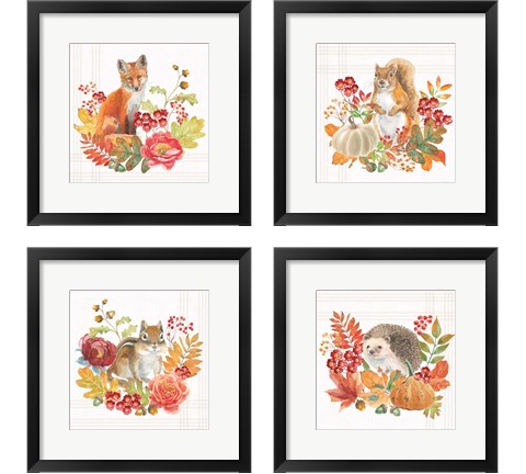 Wooded Harvest 4 Piece Framed Art Print Set by Beth Grove