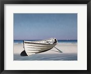 White Boat On Beach