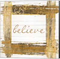 Framed 'Gold Believe Square' border=