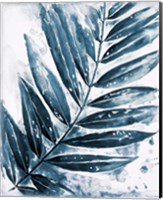 Framed 'Blue Jungle Leaf I' border=