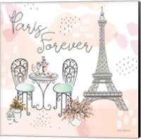 Framed 'Sweet Paris III' border=