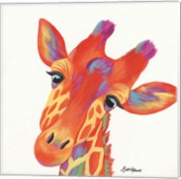 Framed 'Cheery Giraffe' border=