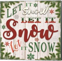 Framed 'Let It Snow' border=