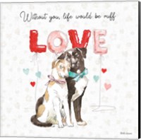 Framed 'Paws of Love IV' border=