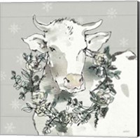 Framed 'Modern Farmhouse XII Snowflakes' border=