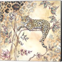 Framed 'Leopard on Neutral I' border=