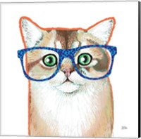 Framed 'Bespectacled Pet II' border=