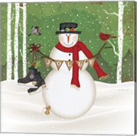 Framed 'Jolly Snowman' border=