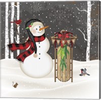 Framed 'Peace Snowman' border=