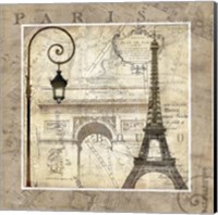 Framed 'Paris Holiday' border=